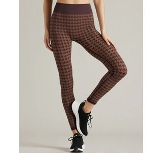 New Rhone Houndstooth Women's Seamless Leggings Seamless in Berry Large